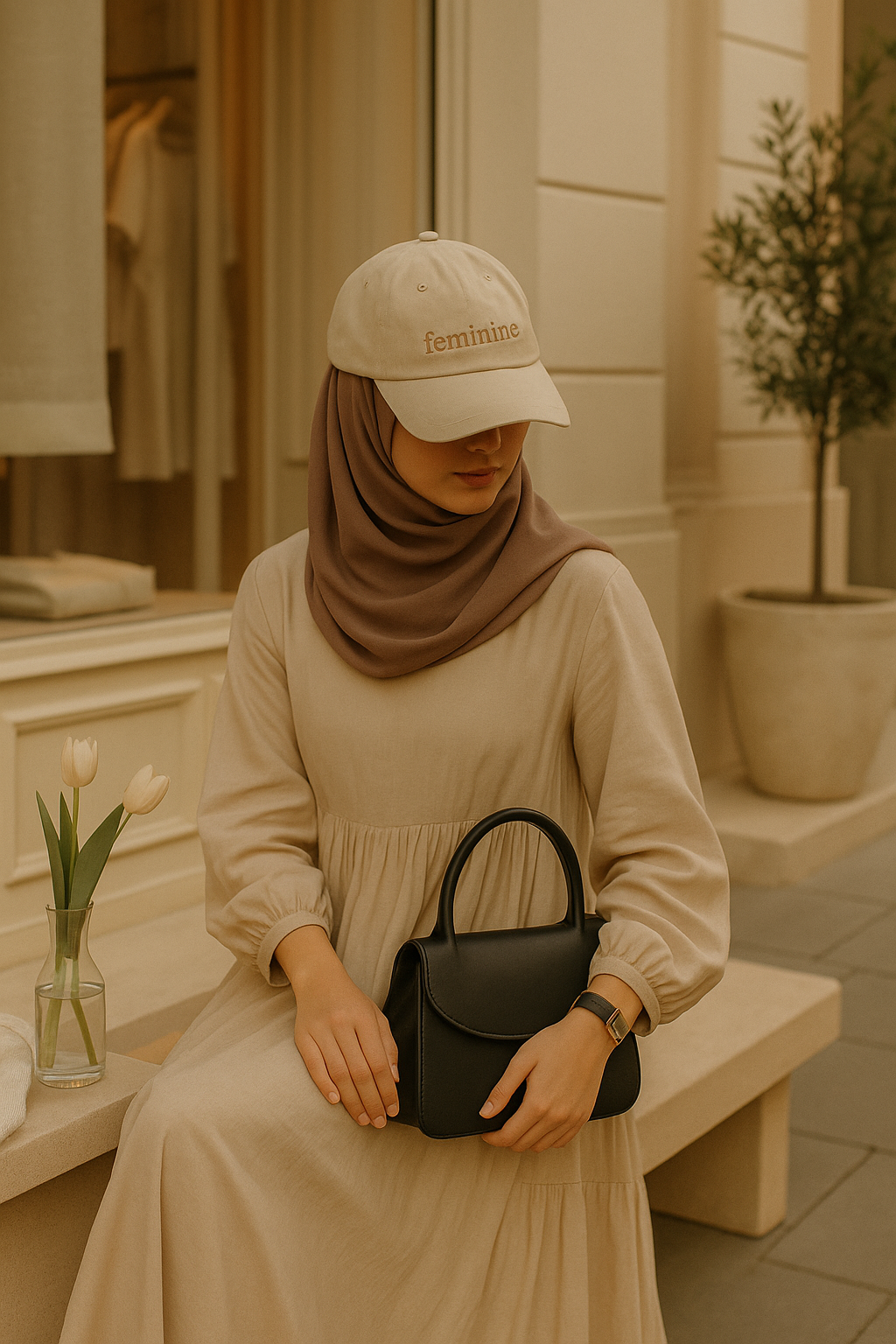 Feminine. Hat (Beige)