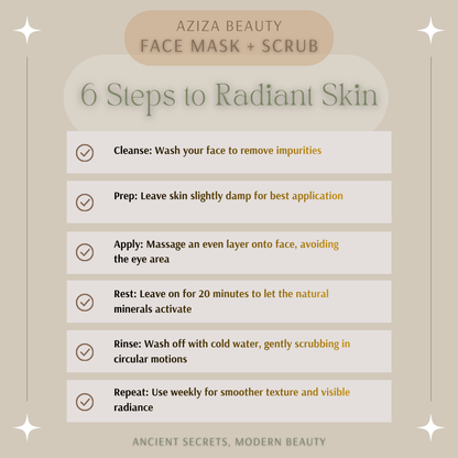 Aziza Beauty Face Mask + Scrub